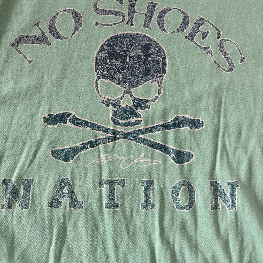 Kenny Chesney No Shoes Nation Concert Shirt Aqua Blue Adult Size Medium